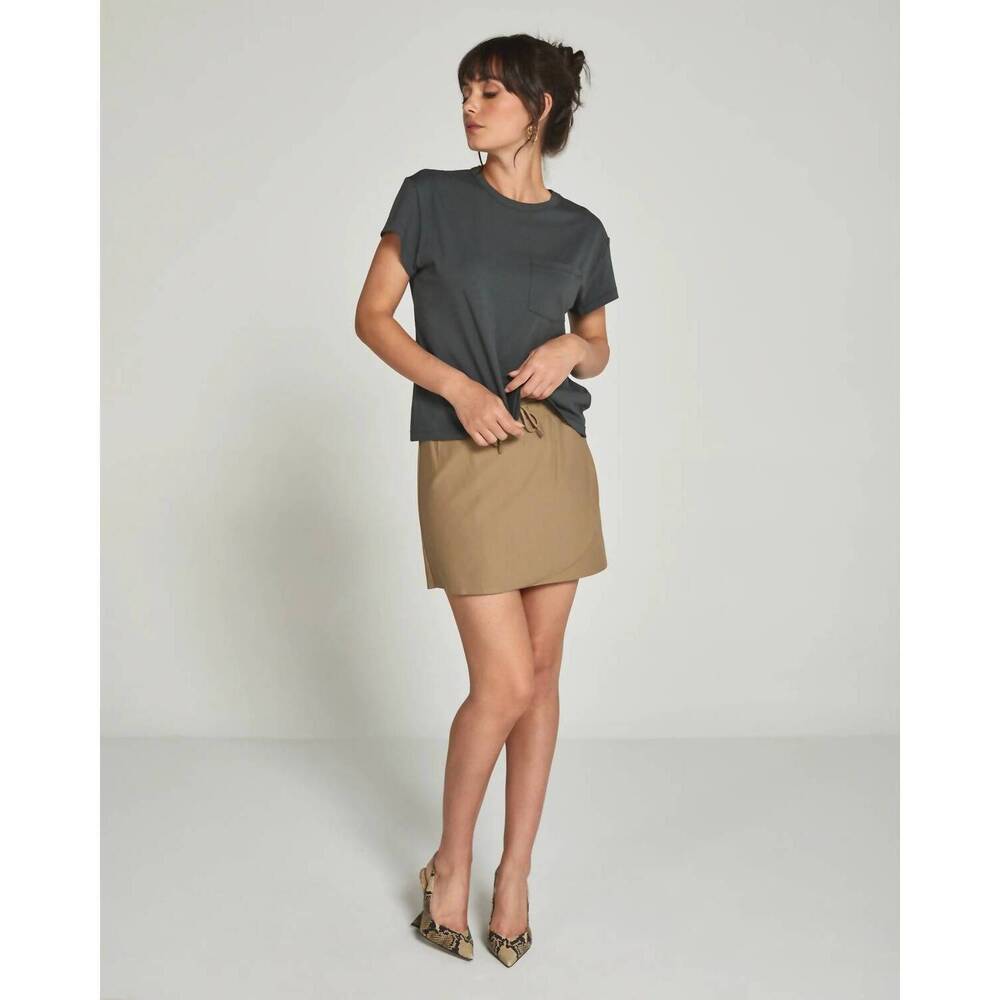 NEW 7DIAMONDS relaxed pocket tee in basil